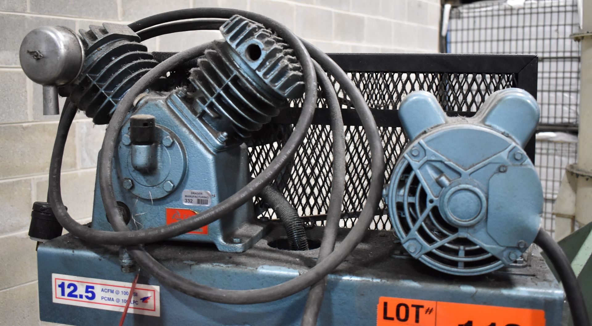 EAGLE 5 HP VERTICAL TANK PISTON-TYPE COMPRESSOR (LOCATED IN BRAMPTON, ON) [RIGGING FEES FOR LOT #113 - Image 2 of 2