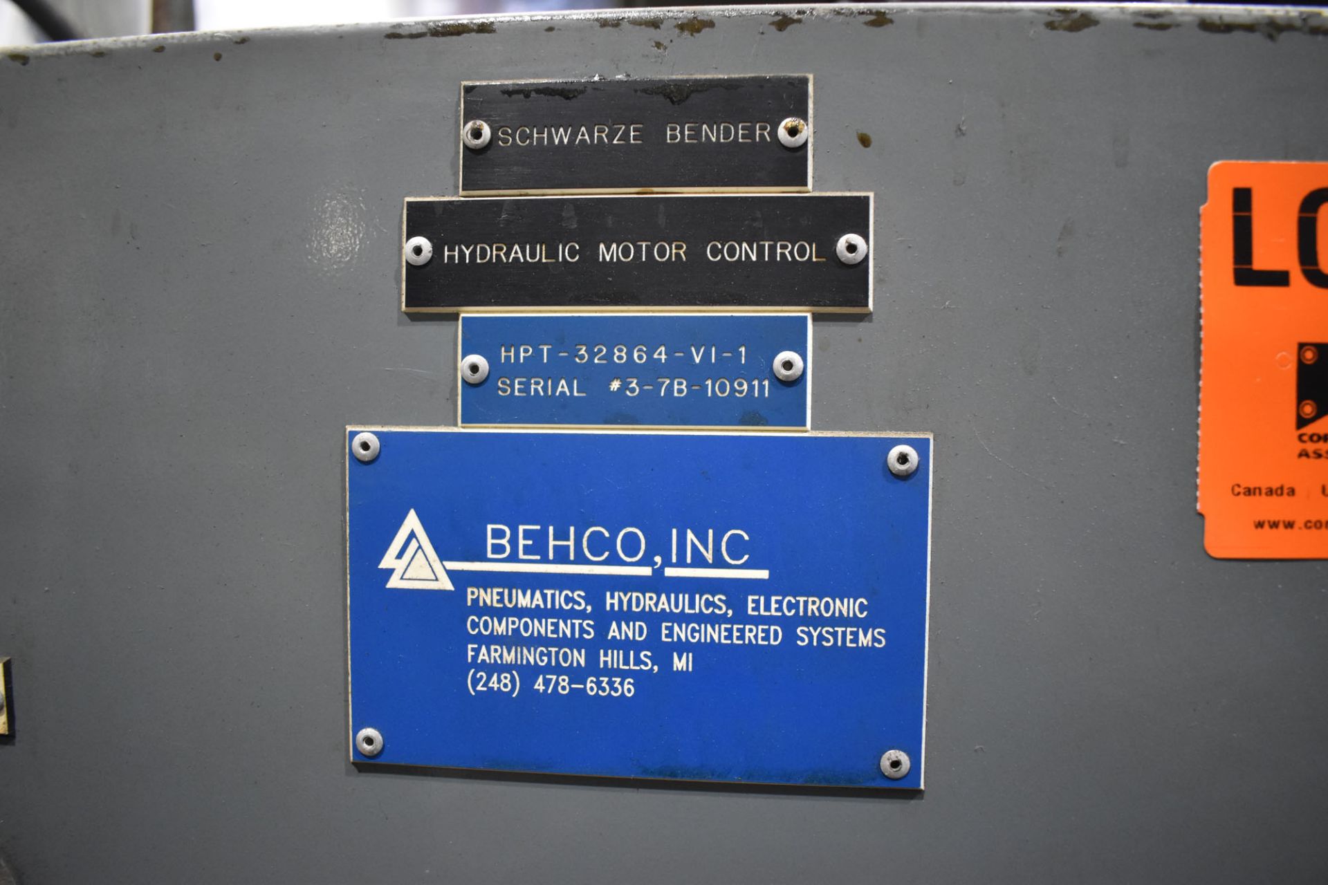 BEHCO 120HP HEAVY-DUTY HYDRAULIC POWER PACK, S/N: 3-7B-10911 (LOCATED IN CAMBRIDGE ONTARIO - Image 2 of 4