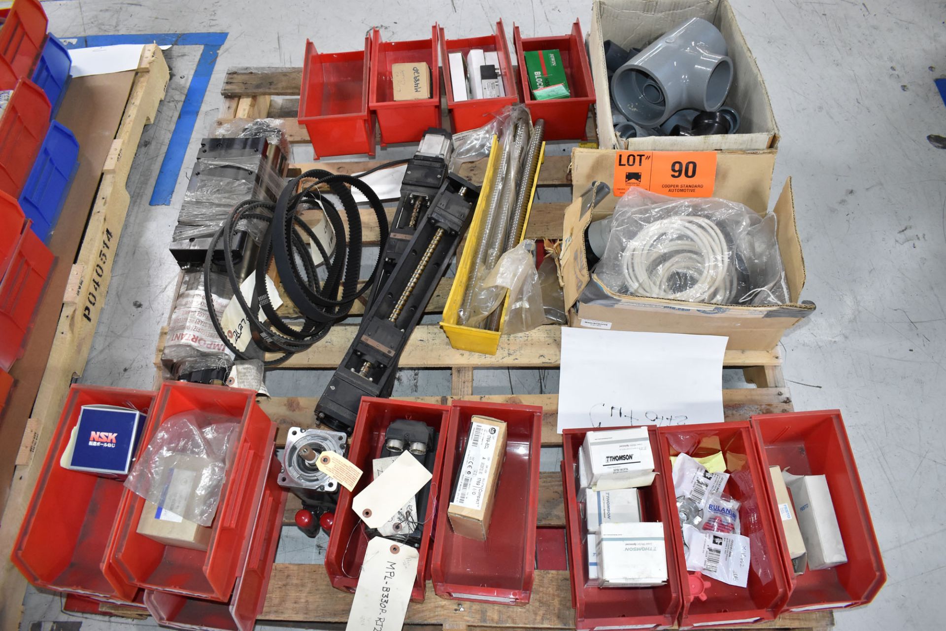 LOT/ PALLET WITH CONTENTS CONSISTING OF FITTINGS, HARDWARE, AND EXTRUDER LINE COMPONENTS [RIGGING