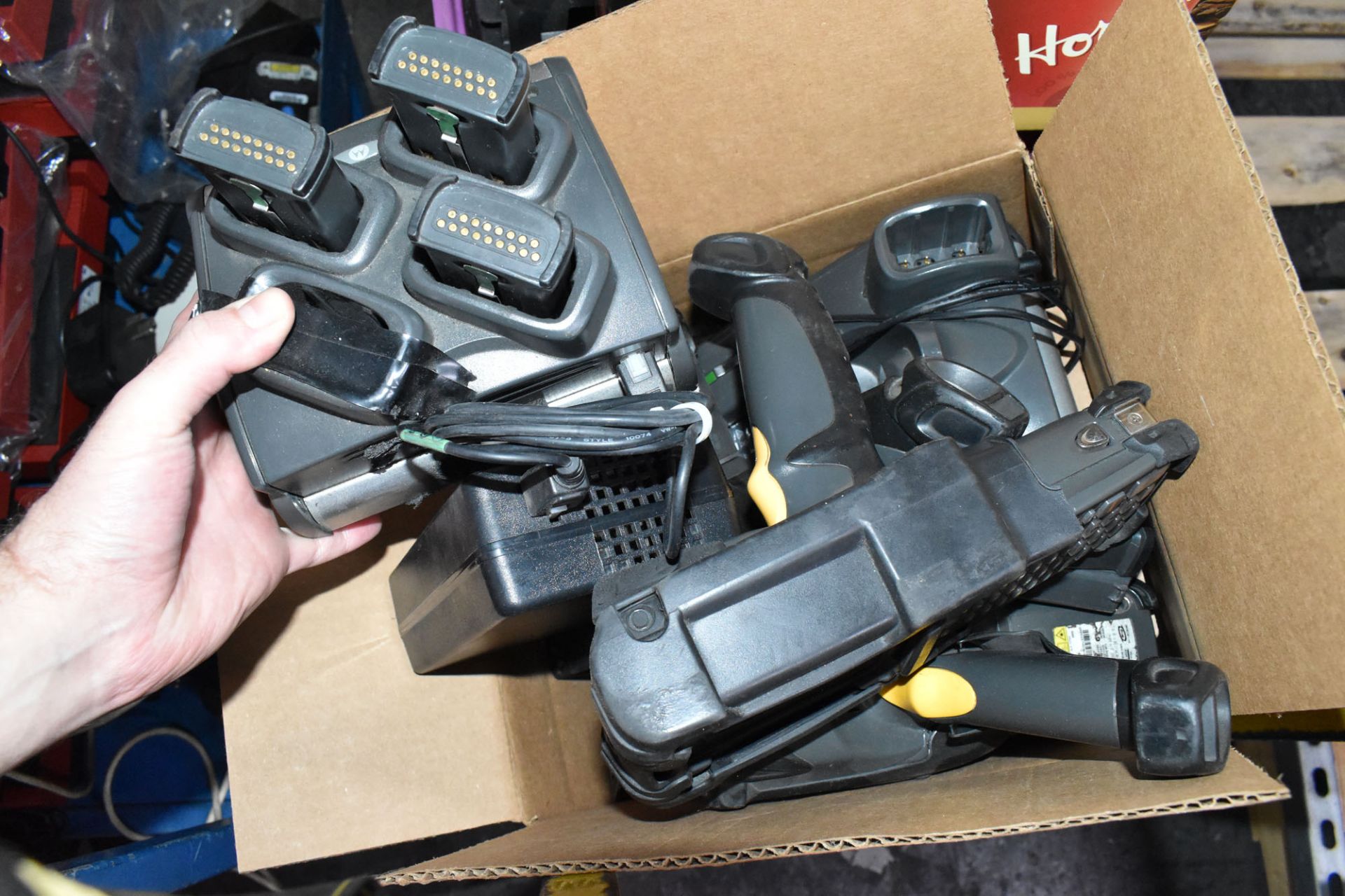 LOT/ MOTOROLA HANDHELD BARCODE SCANNERS (APPROX. 25) WITH SPARE BATTERIES, CHARGERS, CASES, AND - Image 4 of 10