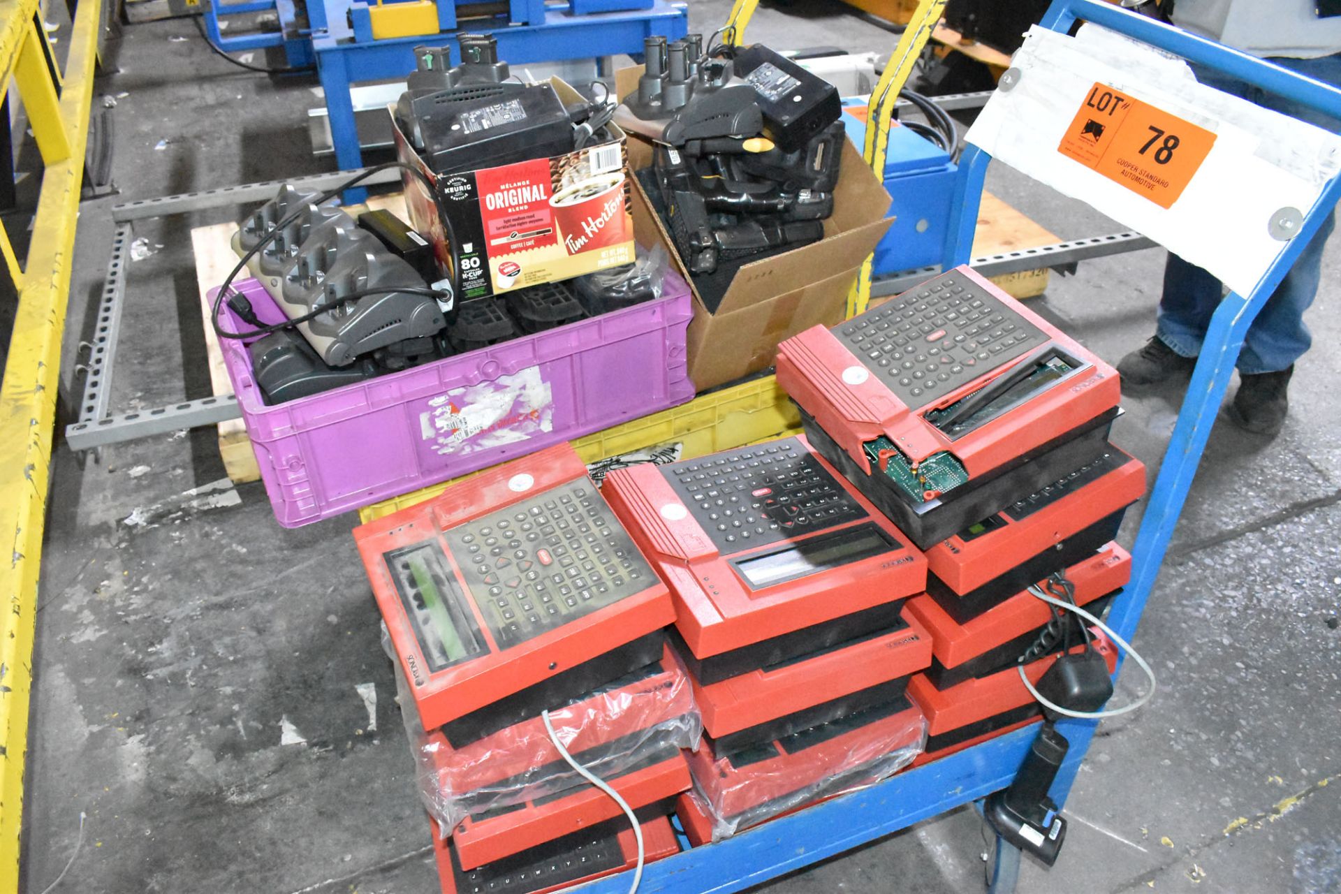 LOT/ MOTOROLA HANDHELD BARCODE SCANNERS (APPROX. 25) WITH SPARE BATTERIES, CHARGERS, CASES, AND
