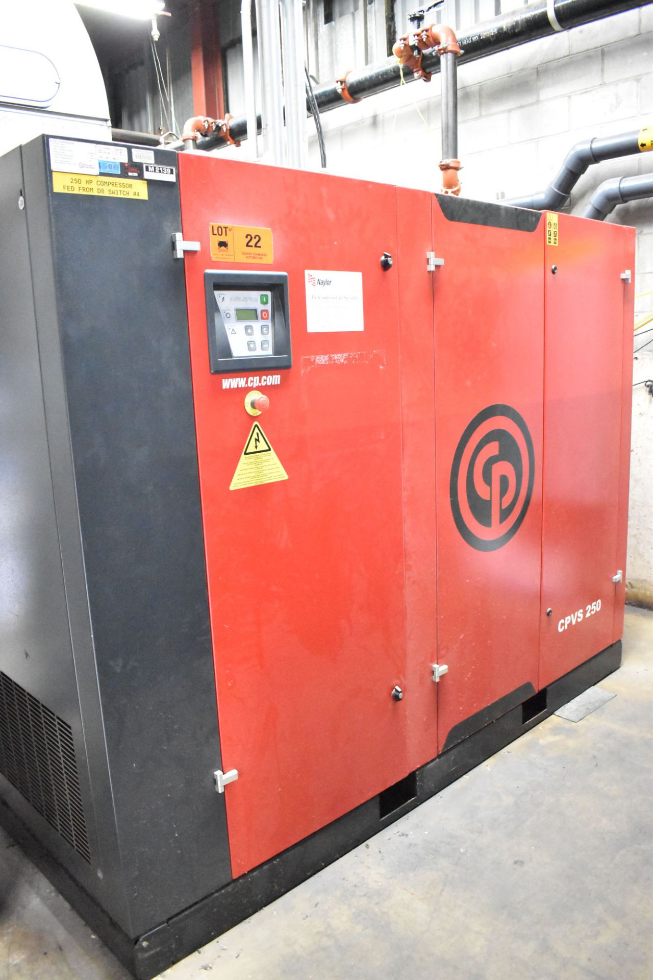 CHICAGO PNEUMATIC (2014) CPVS250 250 HP ROTARY SCREW AIR COMPRESSOR WITH APPROX. 36,545HOURS (