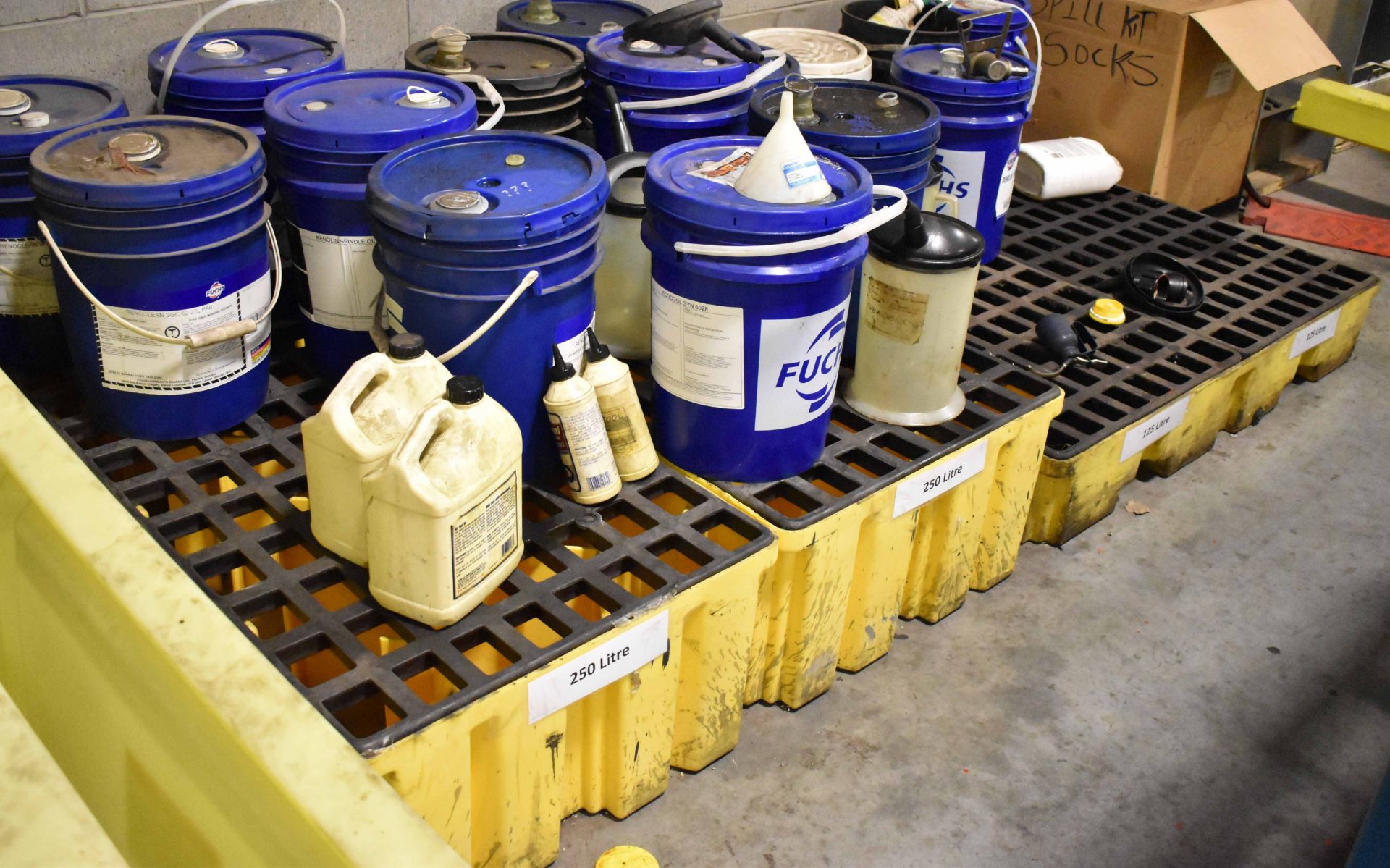 LOT/ SPILL TRAYS, DRUM TRAY & SPILL KIT (NO CHEMICALS, OR LUBRICANTS) [RIGGING FEES FOR LOT # - Image 2 of 3