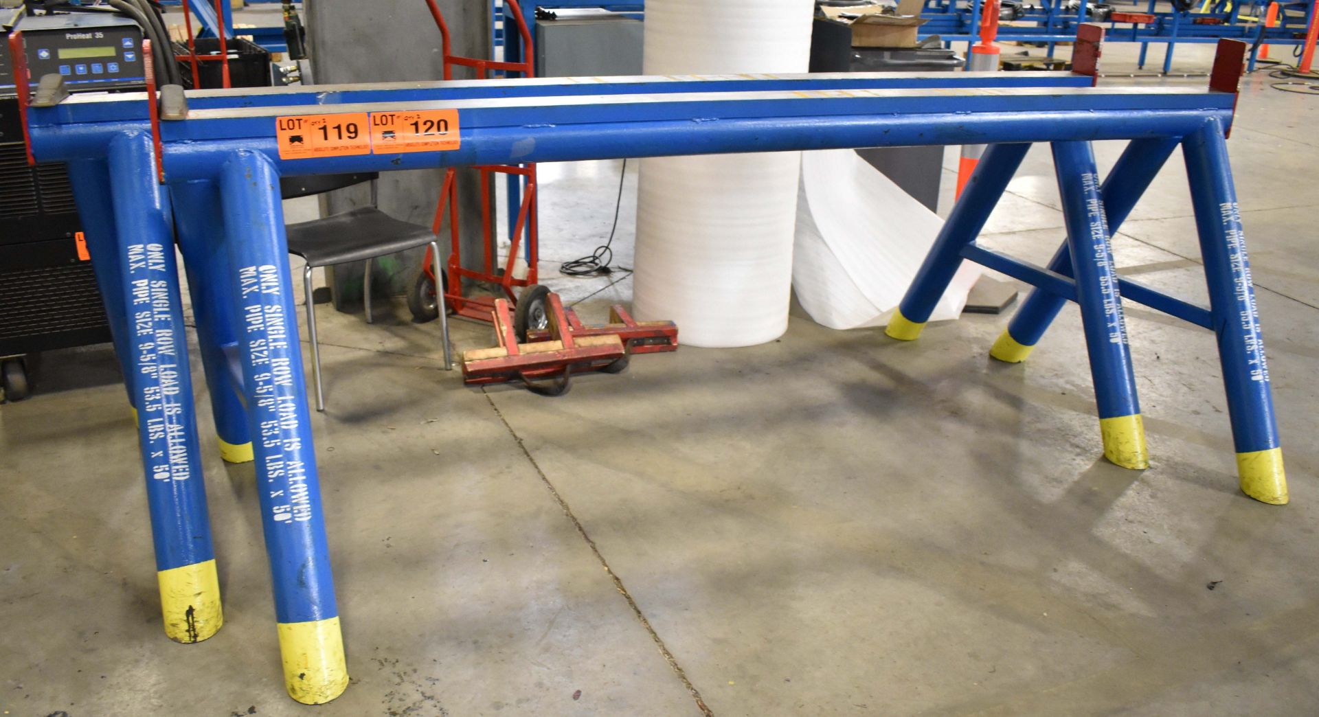 LOT/ (2) 10' PIPE STANDS [RIGGING FEES FOR LOT #119 - $50 USD PLUS APPLICABLE TAXES]
