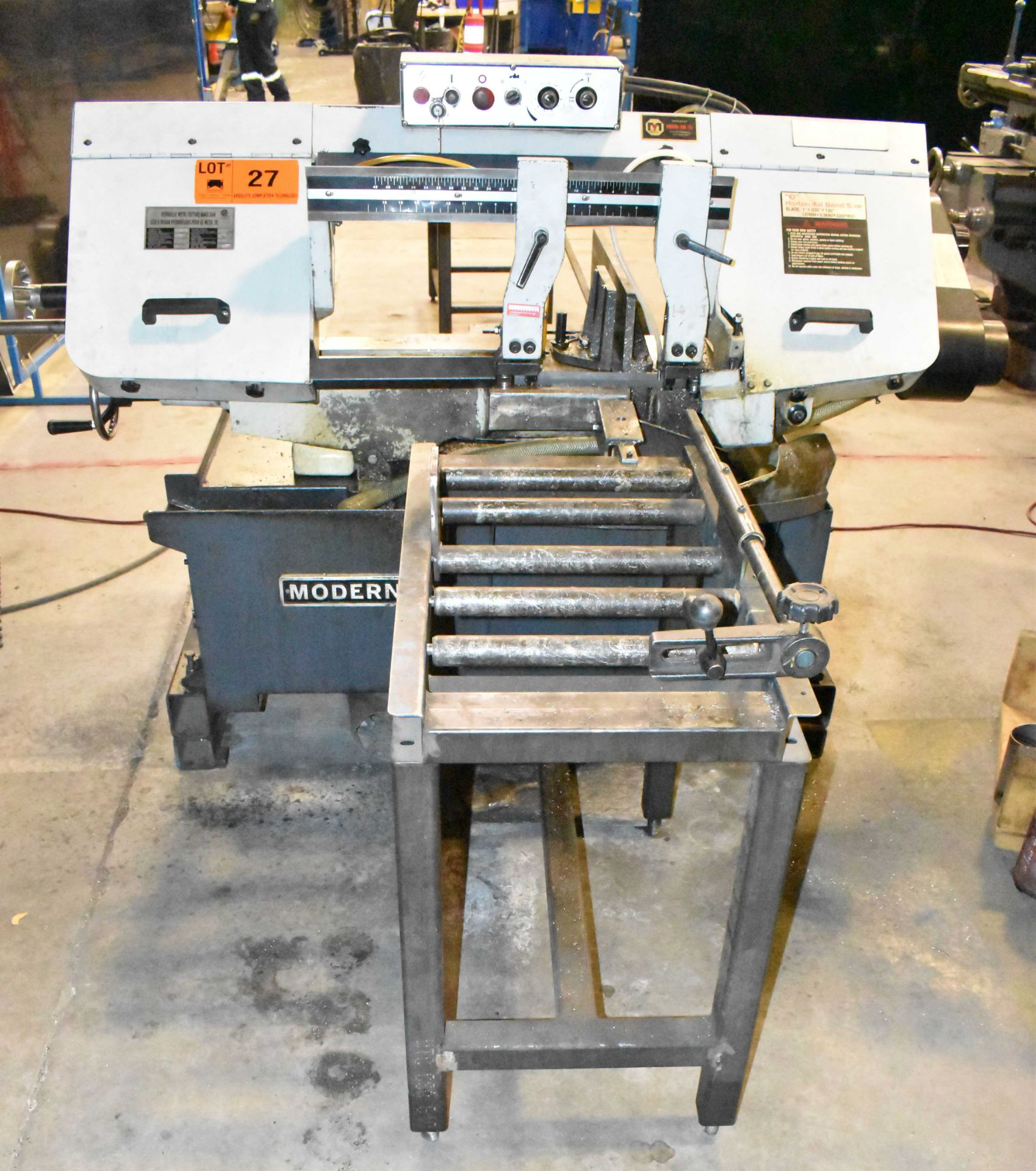 MODERN TOOL (2011) UE-2505-CSA 10" HORIZONTAL BAND SAW WITH 10" X 14" CAPACITY, 1" X 0.035" X 130"