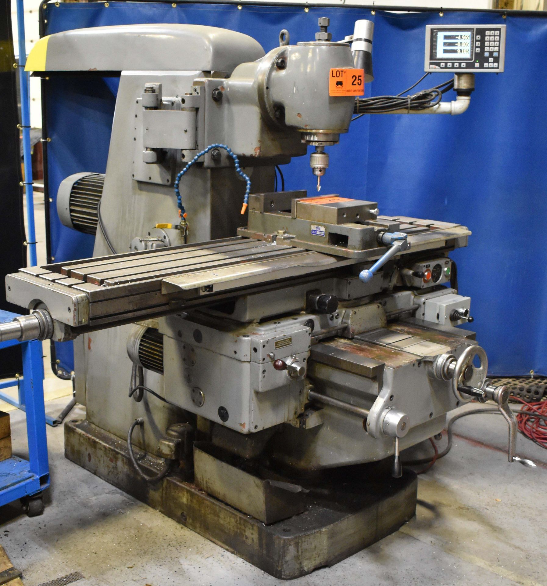 TOS FA4A VERTICAL MILLING MACHINE WITH 62" X 14" TABLE, SPEEDS TO 1400 RPM, 10 HP, FAGOR 3 AXIS DRO,