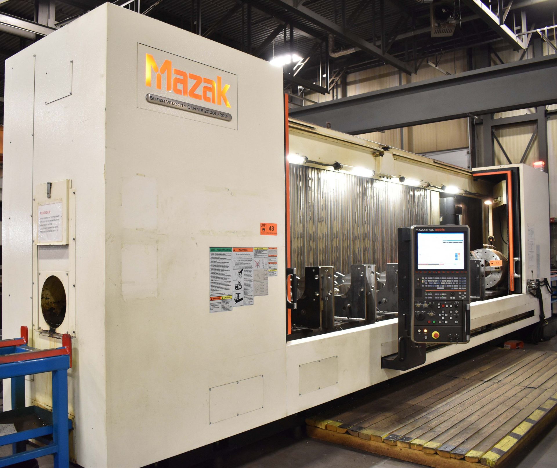 MAZAK (2011) SUPER VELOCITY CENTER 2000L/200-II HIGH SPEED CNC TRAVELLING COLUMN VERTICAL