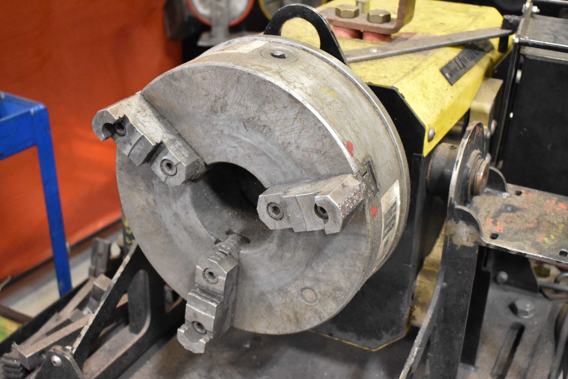 LJ WELDING & MACHINE (2011) MODEL 12P ADJUSTABLE WELDING POSITIONER WITH 12" 3 JAW CHUCK, 90 DEG. - Image 2 of 3