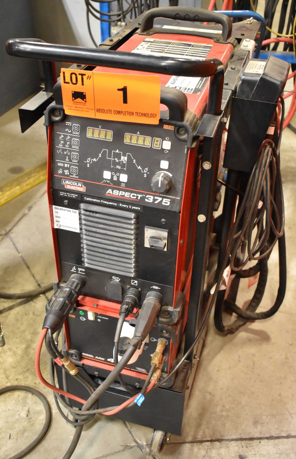 LINCOLN (2018) ELECTRIC ASPECT 375 DIGITAL TIG WELDER WITH LINCOLN ELECTRIC COOL ARC 47 WATER