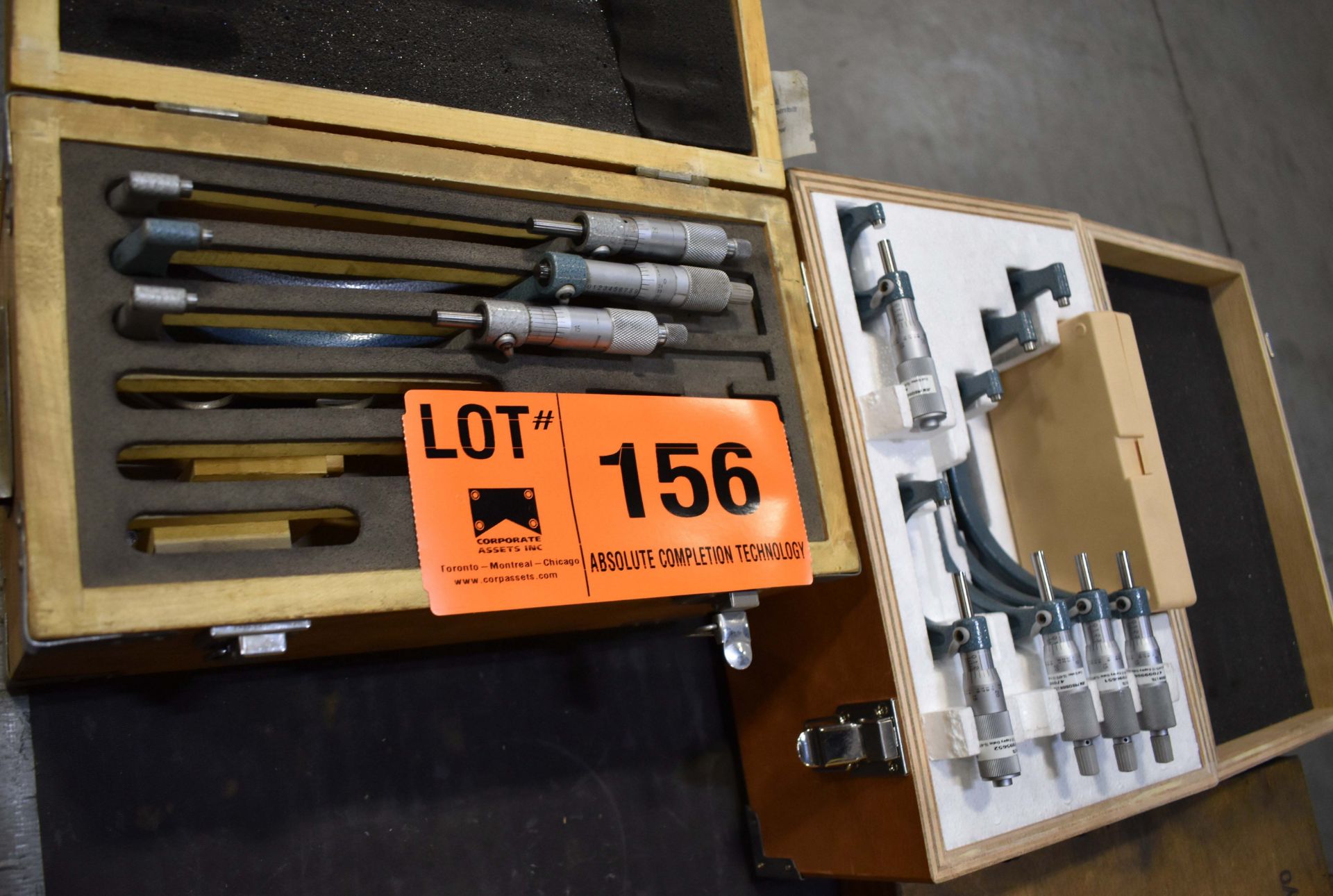 LOT/ PARTIAL OUTSIDE MICROMETER SETS [RIGGING FEES FOR LOT #156 - $10 USD PLUS APPLICABLE TAXES]