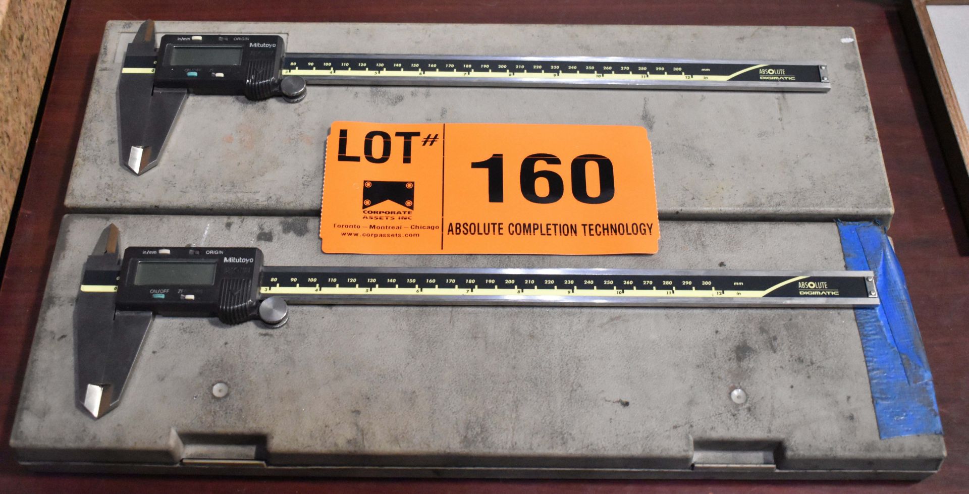 LOT/ MITUTOYO 12" DIGITAL CALIPERS [RIGGING FEES FOR LOT #160 - $10 USD PLUS APPLICABLE TAXES]