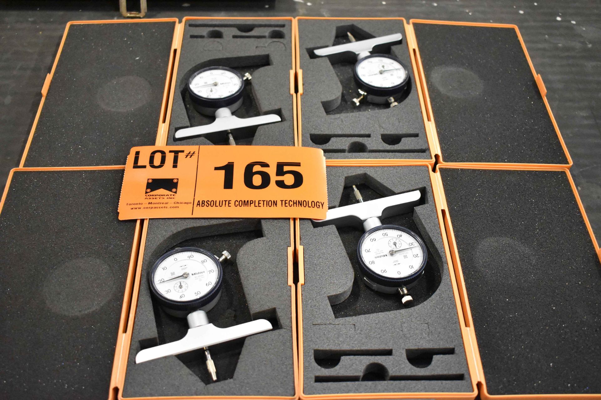 LOT/ (4) MITUTOYO DIAL DEPTH GAUGES [RIGGING FEES FOR LOT #165 - $10 USD PLUS APPLICABLE TAXES]
