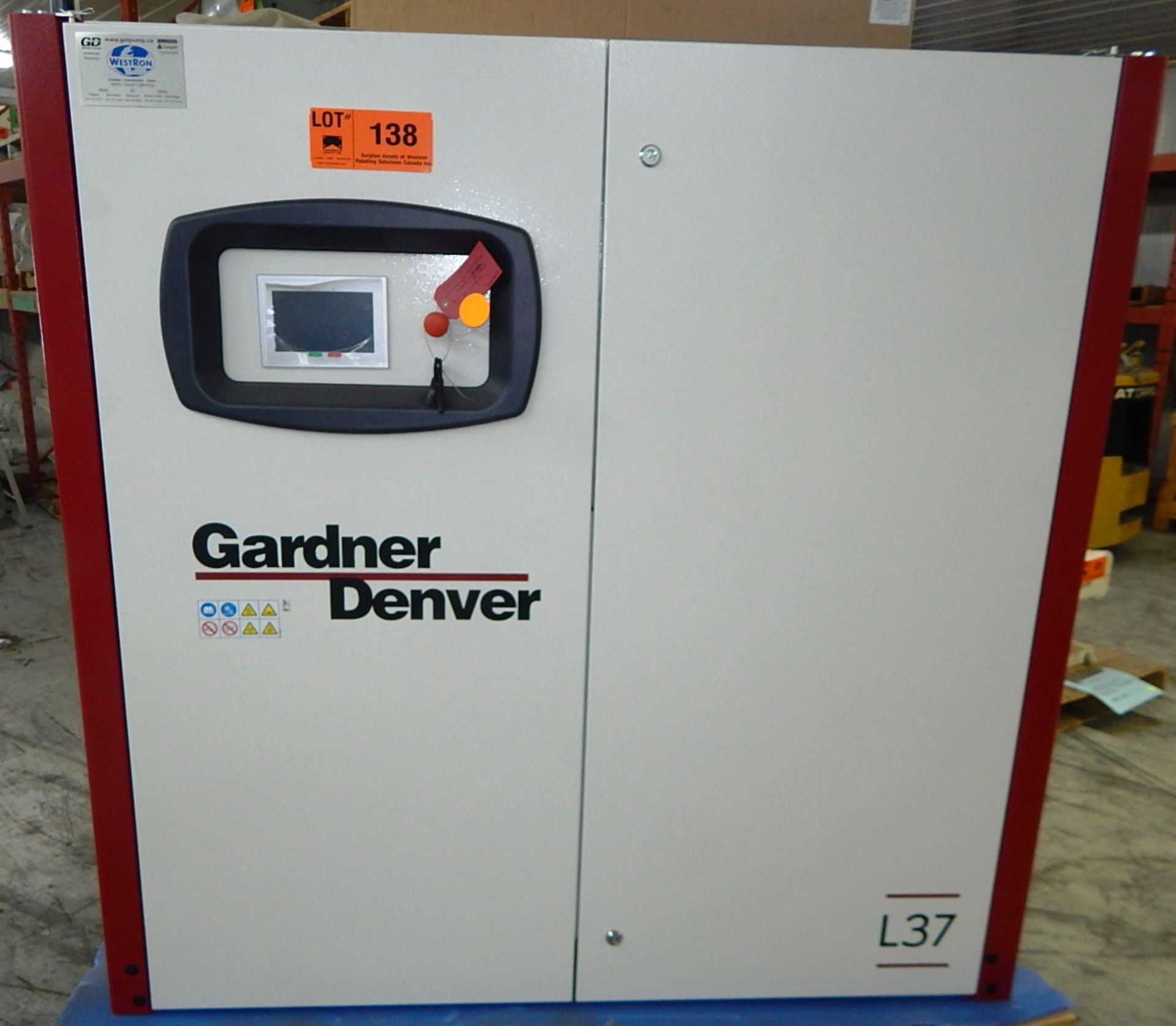 GARDNER DENVER (2019) L30-45E ROTARY SCREW AIR COMPRESSOR WITH 50 HP, 130 PSI, S/N: S583216 (CI) [