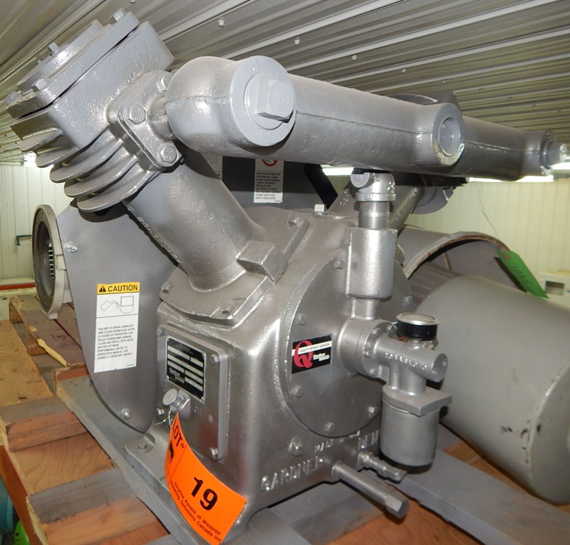 GARDNER DENVER ANPEAA NATURAL GAS COMPRESSOR WITH 250 PSI, 4.25 & 4.25X4.50 BORE AND STROKE, S/N: - Image 2 of 4