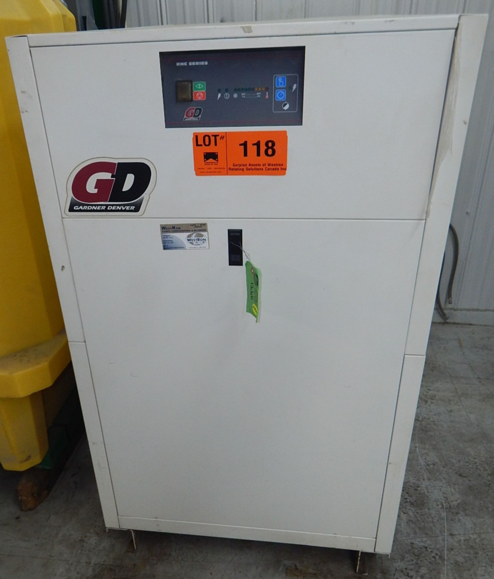 GARDNER DENVER RNC750A5B REFRIGERATED AIR DRYER, S/N: GD750C5750506022 (CI) [SKU 1266] (LOCATED IN