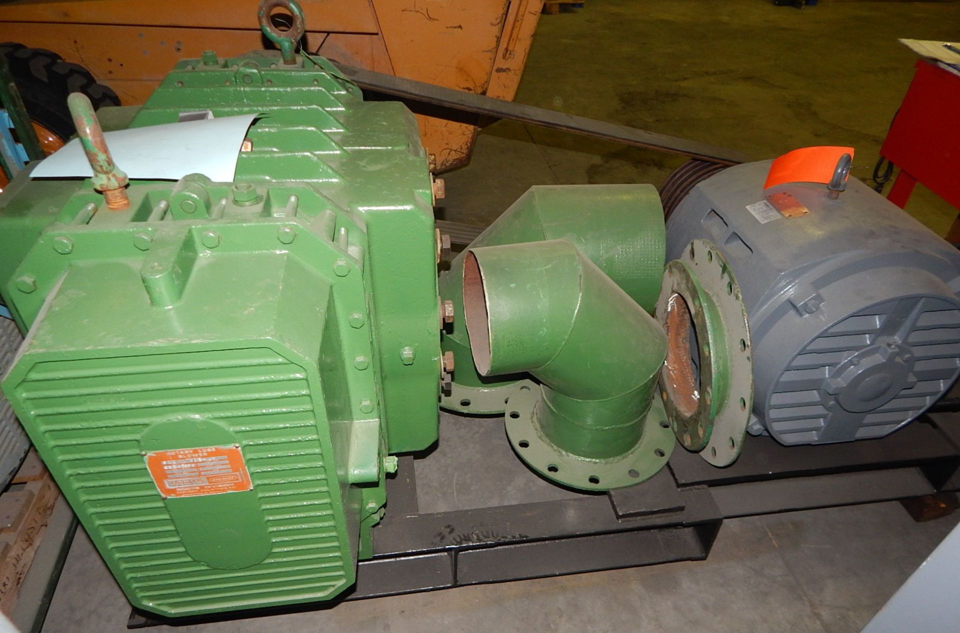 ROOTS 821-RCS-JV ROTARY LOBE BLOWER WITH 100 HP ELECTRIC MOTOR, 1765 RPM, 460V, 60 HZ, S/N: - Image 2 of 7