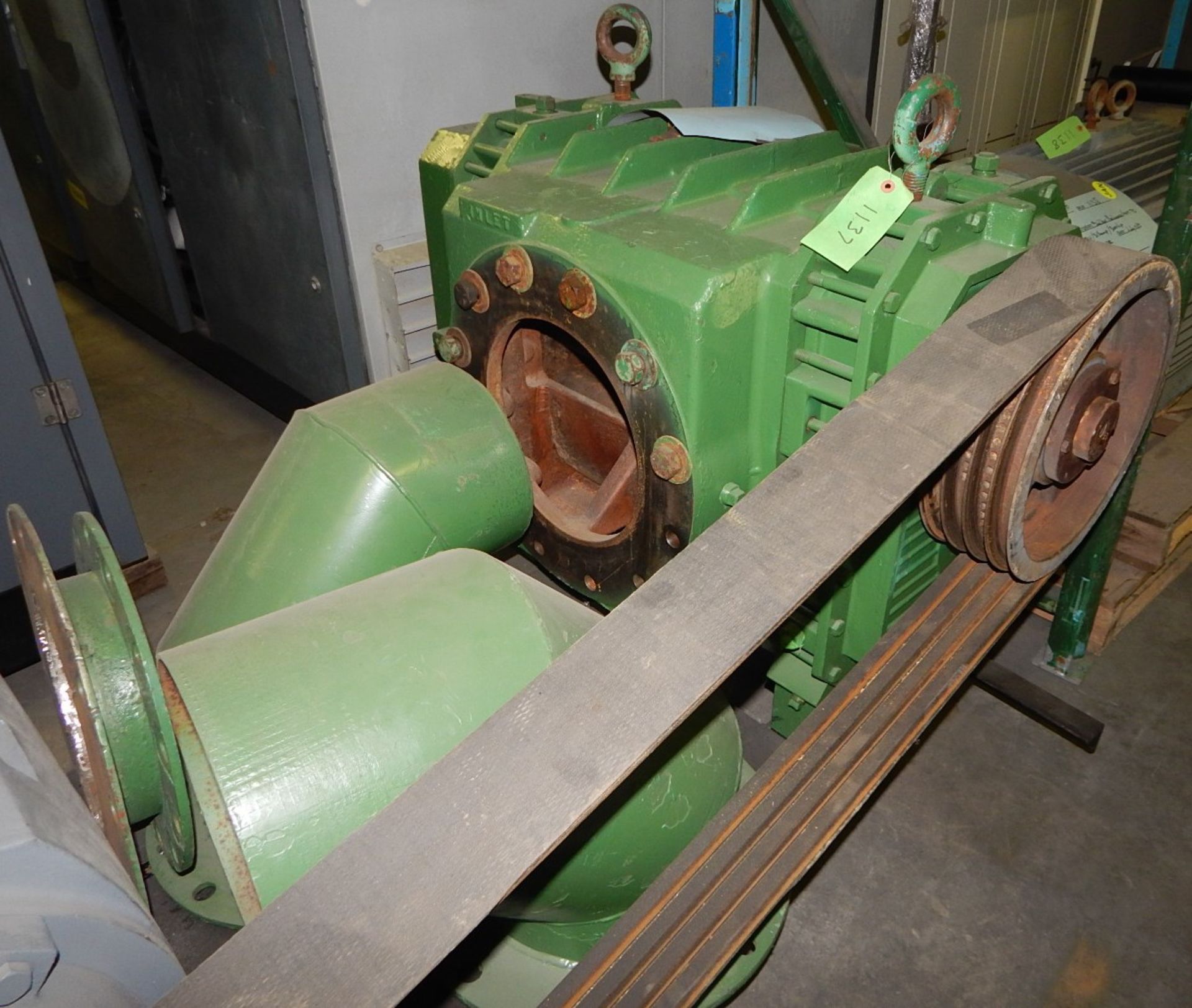 ROOTS 821-RCS-JV ROTARY LOBE BLOWER WITH 100 HP ELECTRIC MOTOR, 1765 RPM, 460V, 60 HZ, S/N: - Image 3 of 7