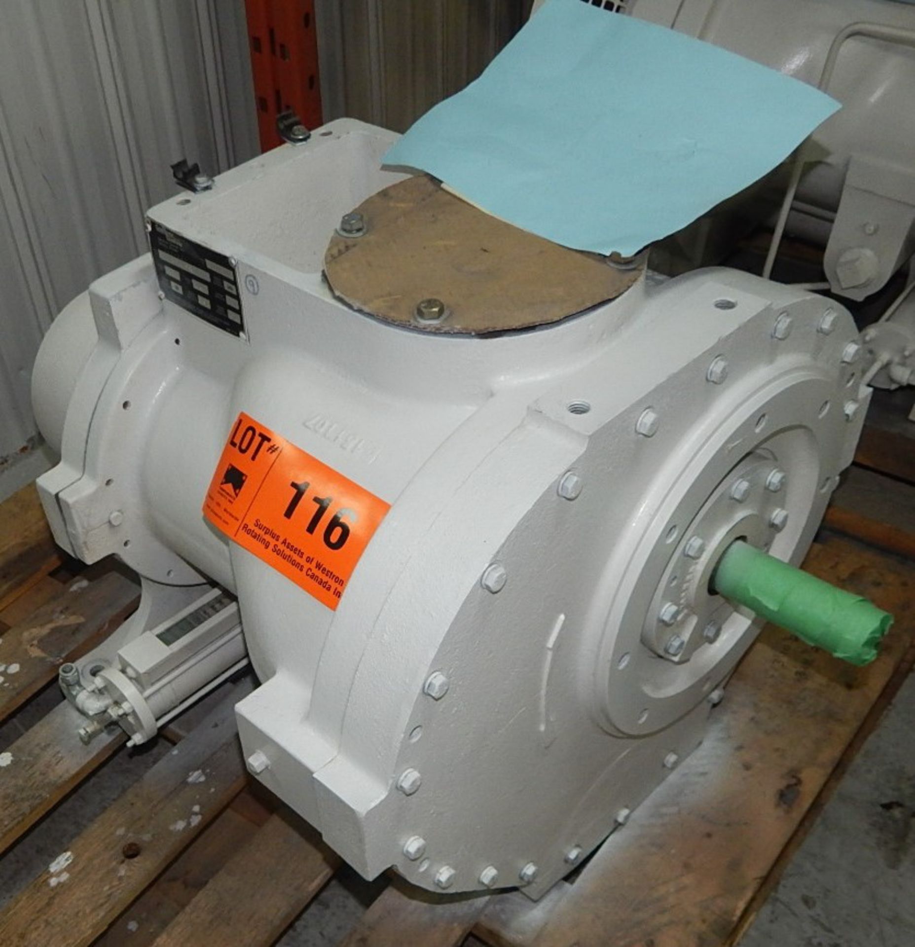 GARDNER DENVER SSMG99D GAS COMPRESSOR BLOWER (CI) [SKU 1340] (LOCATED IN DIDSBURY, AB) [RIGGING - Image 2 of 4