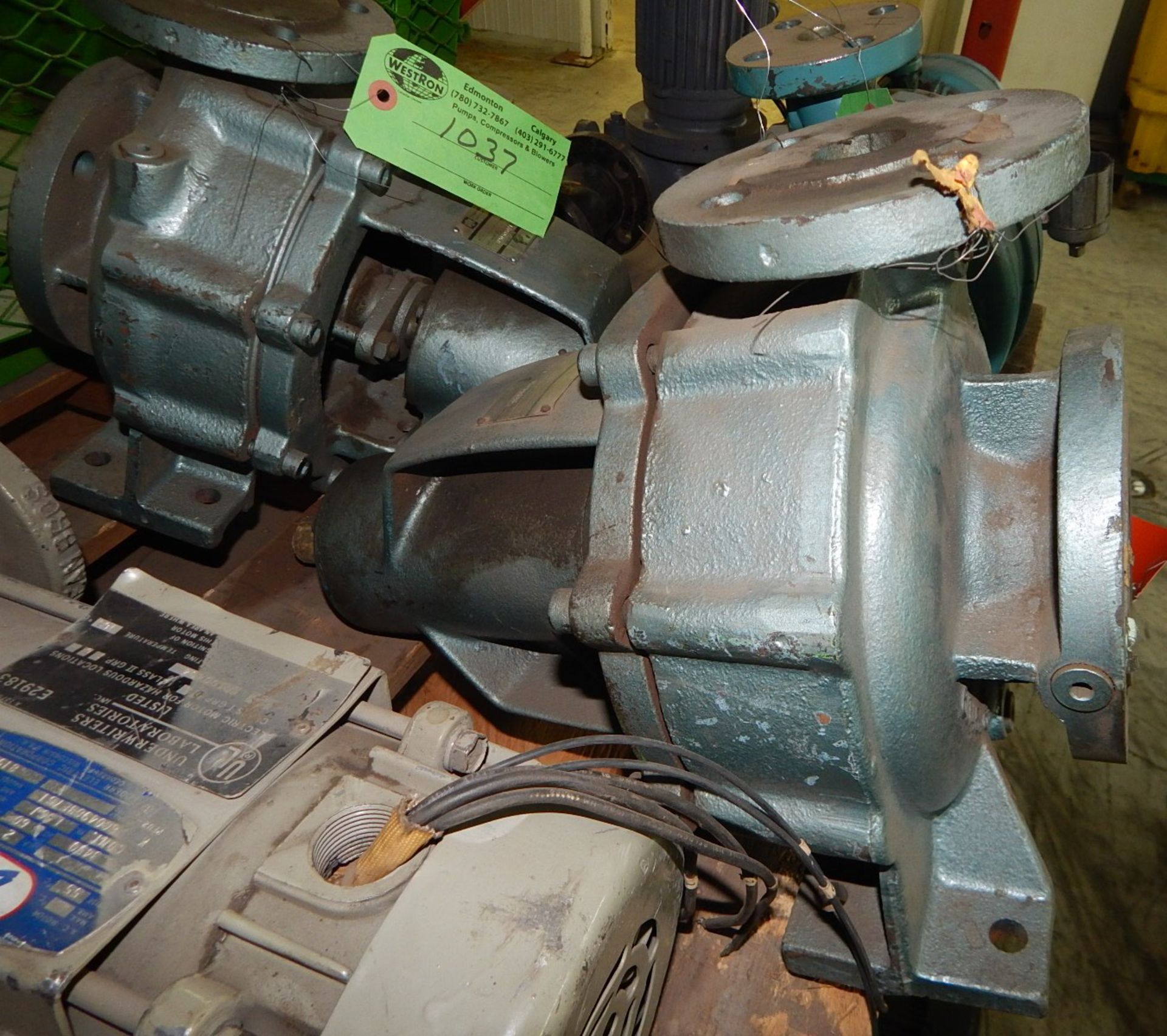 LOT/ SPARE PUMPS (CI) [SKU 1037, 1038, 1039] (LOCATED IN DIDSBURY, AB) [RIGGING FEE FOR LOT #39 - $ - Image 2 of 4