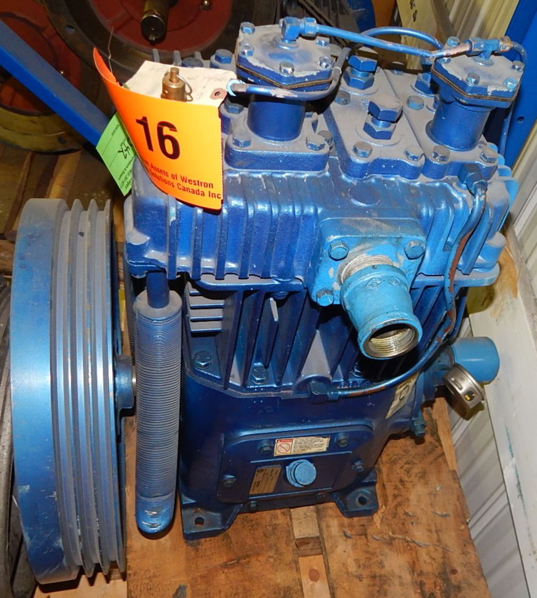 QUINCY (REBUILT 2009) MODEL 340 COMPRESSOR PUMP, S/N: N/A [SKU 1042] (CI) (LOCATED IN DIDSBURY, - Image 2 of 5