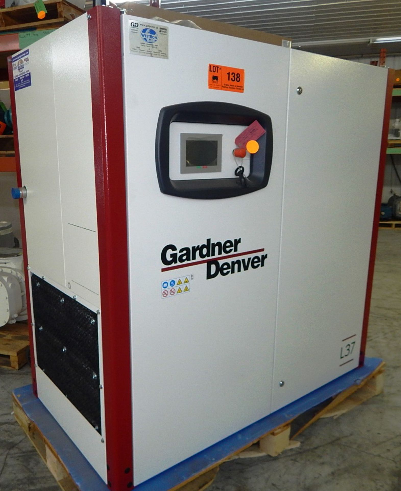 GARDNER DENVER (2019) L30-45E ROTARY SCREW AIR COMPRESSOR WITH 50 HP, 130 PSI, S/N: S583216 (CI) [ - Image 2 of 6