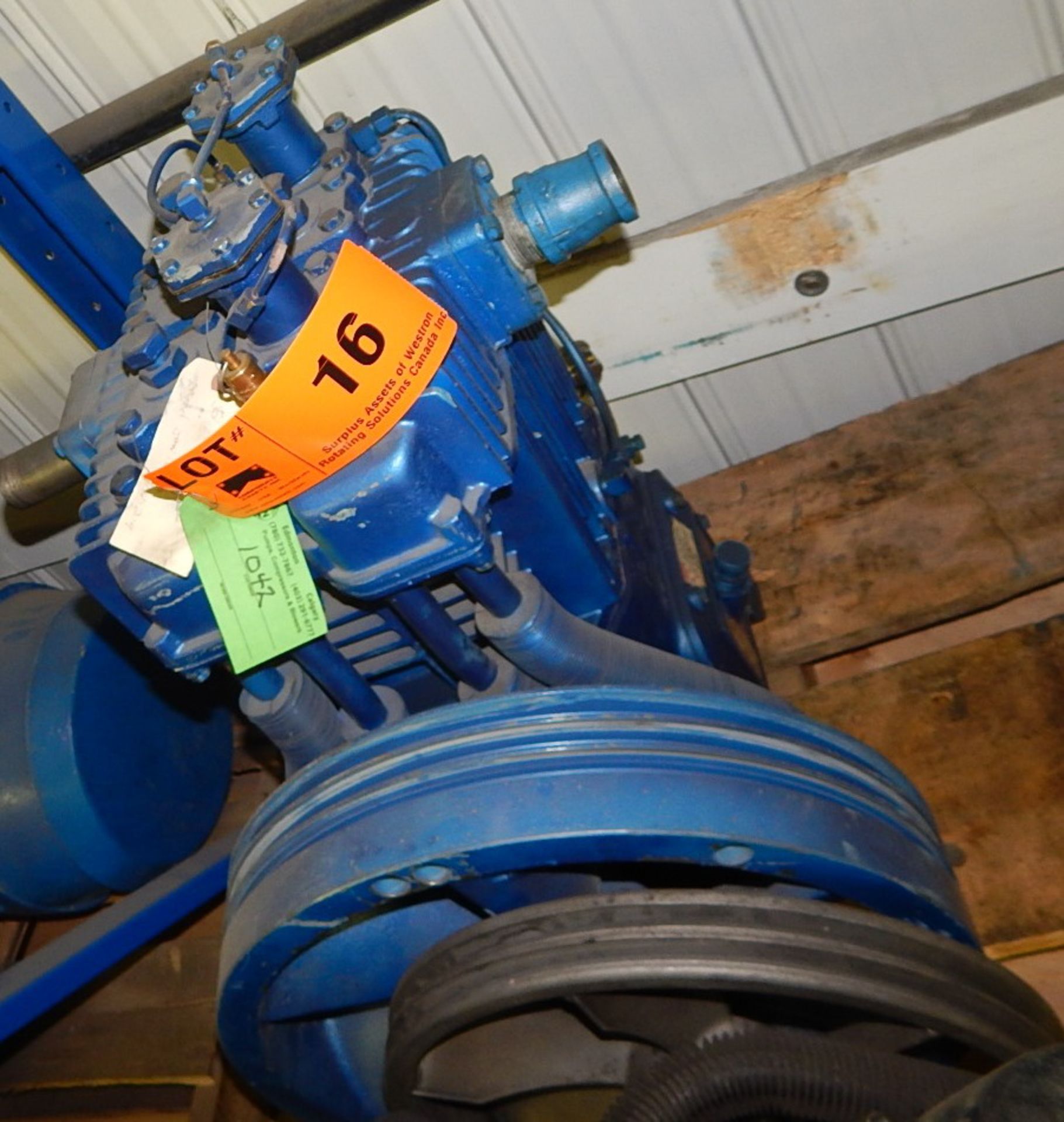 QUINCY (REBUILT 2009) MODEL 340 COMPRESSOR PUMP, S/N: N/A [SKU 1042] (CI) (LOCATED IN DIDSBURY,