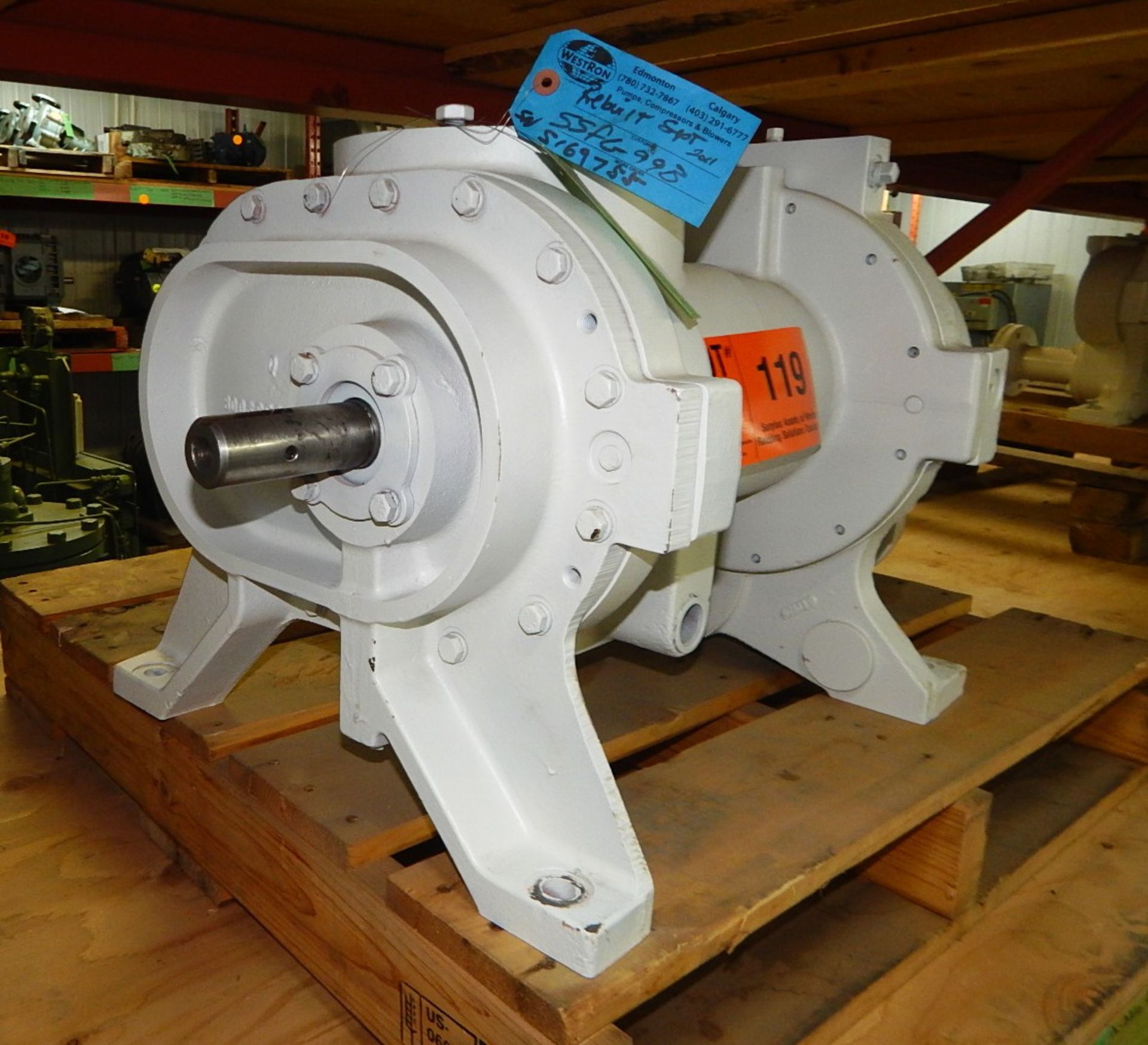 GARDNER DENVER SSFG99B GAS COMPRESSOR, S/N: S169755 (CI) [SKU 1024] (LOCATED IN DIDSBURY, AB) [ - Image 2 of 3