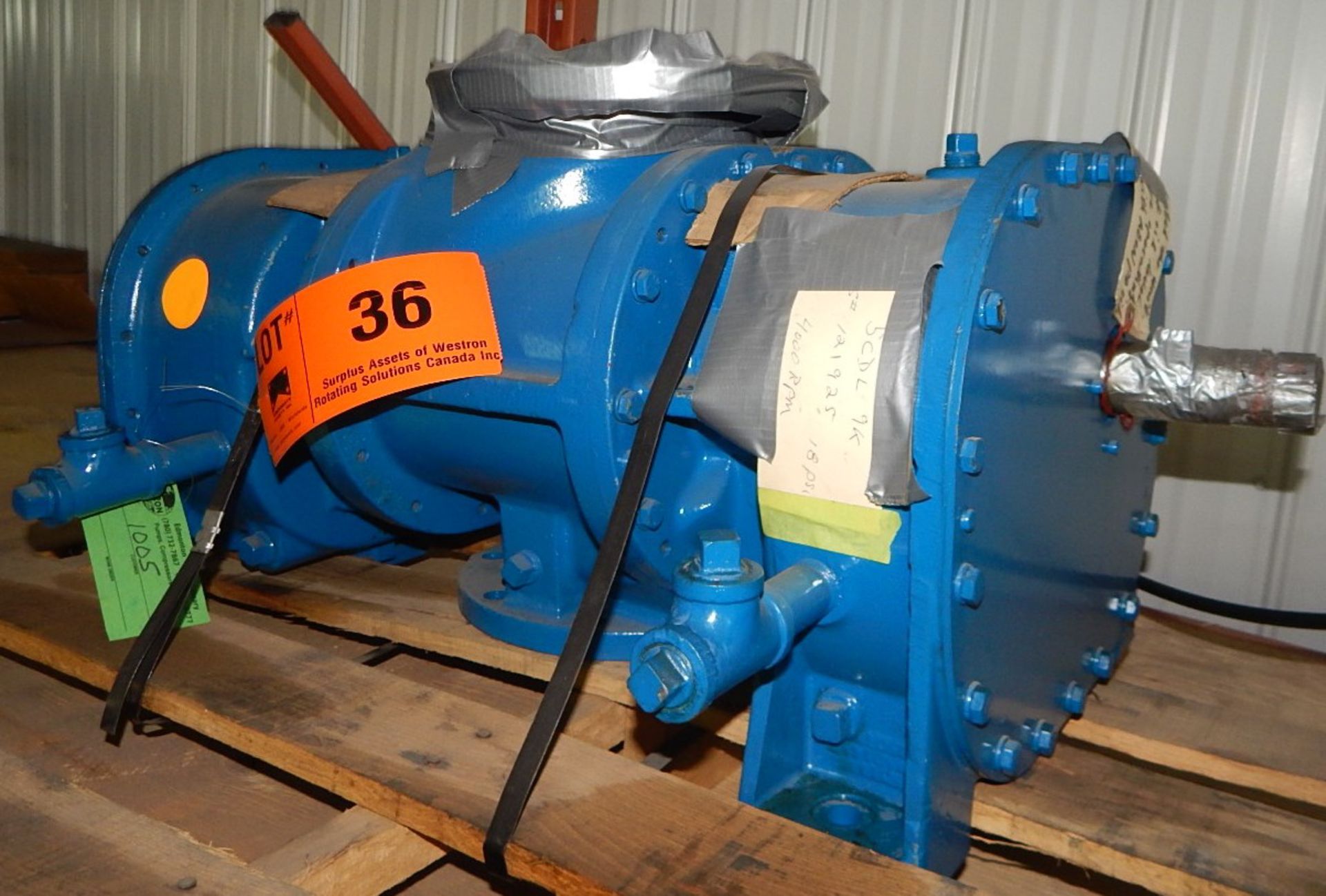 GARDNER DENVER 5CDL9K CYCLOBLOWER ROTARY SCREW BLOWER WITH 540 CFM, S/N: N/A (CI) [SKU 1005] ( - Image 2 of 3