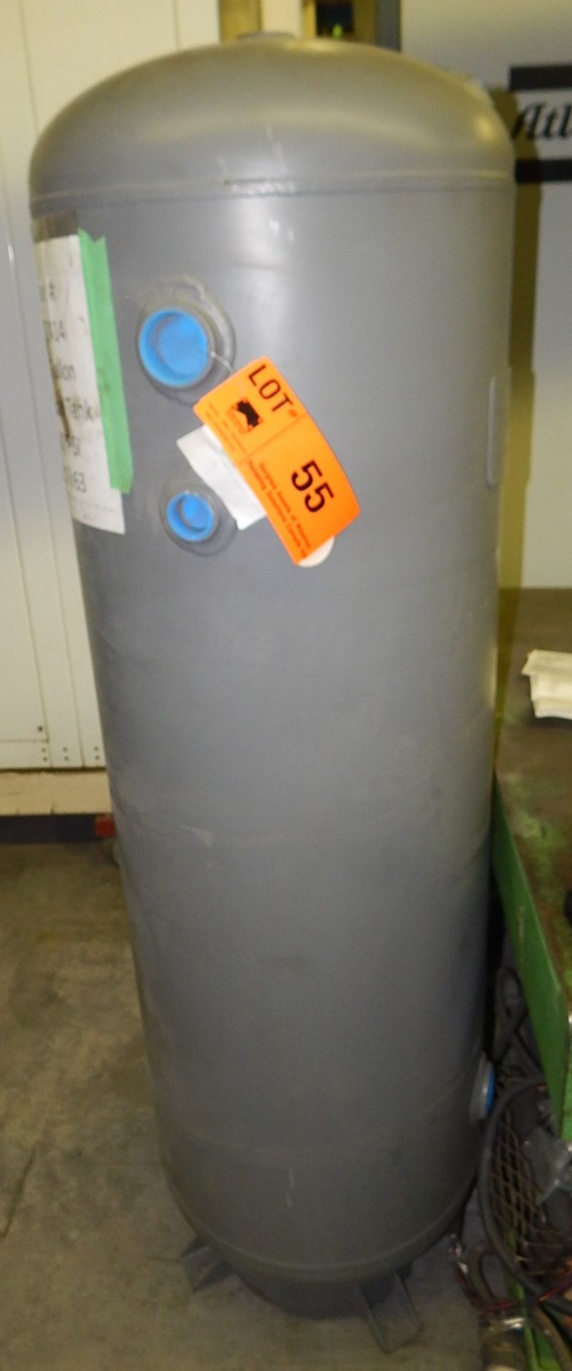 80 GAL. VERTICAL RECEIVER TANK WITH 200 MAX. PSI (CI) [SKU 1390] (LOCATED IN DIDSBURY, AB) [