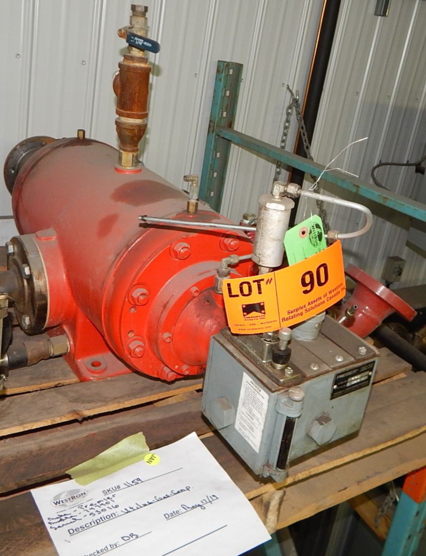 EAGLE HD220 GAS COMPRESSOR (CI) [SKU 1159] (LOCATED IN DIDSBURY, AB) [RIGGING FEE FOR LOT #90 - $