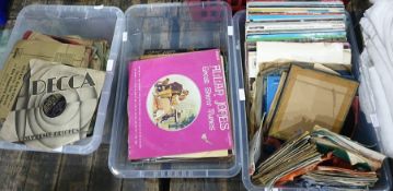 Large quantity of long playing records, 78's , and 45's ( 3 boxes)