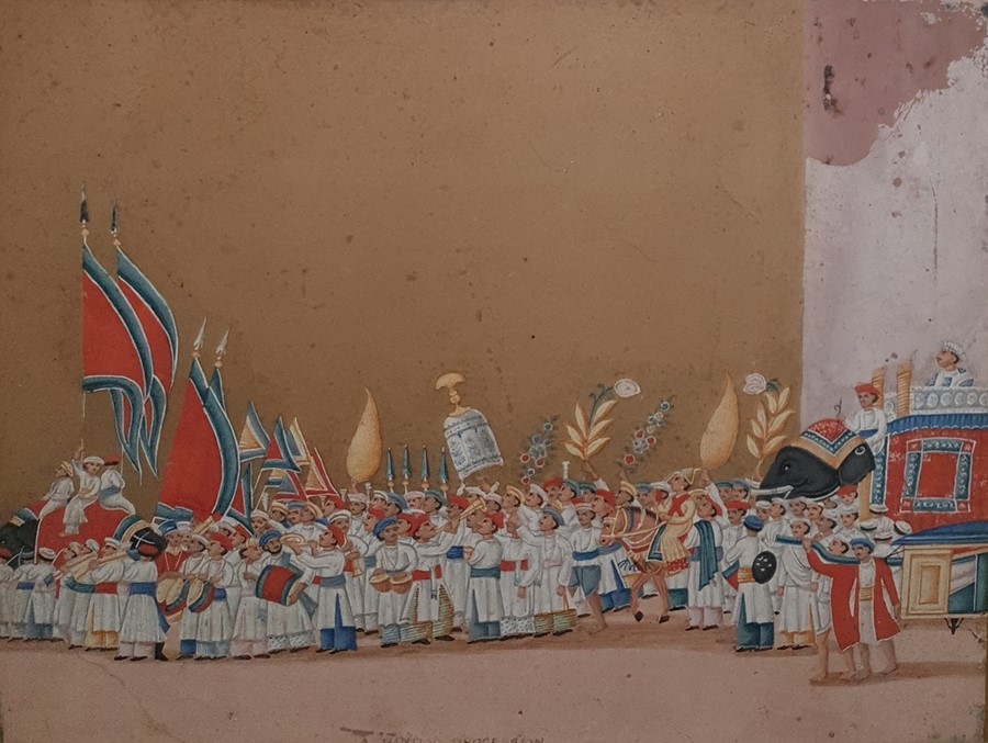 Unattributed  Watercolour drawing  "A Hindoo Procession", 16cm x 20cm  Condition Reportslight