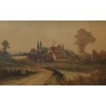 Late 19th Century Watercolours A pair of rural cottage scenes, unsigned (2)