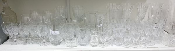 Large quantity of assorted glassware to include tumblers, wines, etc