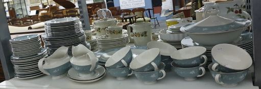 Royal Doulton 'Reflection' part dinner service including lidded serving dishes, coffee cups, soup