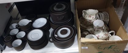 Hornsea 'Contrast' part dinner service including meat plates, side plates, bowls, two lidded serving