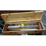 Croquet set, made by WoodMallett.com, made in New Zealand.