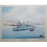Quantity prints and pictures to include watercolour by Clavelli, watercolour of Moreton in the