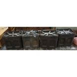 Four metal WWII ammunition boxes for 20mm high energy incendiary cartridges