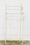 Pair cream painted wrought iron racks