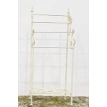 Pair cream painted wrought iron racks