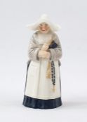 Royal Worcester porcelain candle extinguisher in the form of a nun