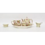 Royal Winton Chintzware early morning tea set for one "Shrewsbury" pattern and two pieces Royal