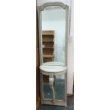 Shaped mirror with integrated pier table in shabby-chic finish  Condition ReportThe mirror is 172 cm