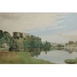 Charles Knight Watercolour drawing River landscape, signed, 25cm x 37cm  Condition ReportSome foxing