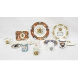 Royal Worcester commemorative porcelain plate, ERII 2007 Diamond Wedding Anniversary, quantity of