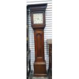 Early to mid 19th century George Pain of Stow oak cased 36 hour longcase clock with Roman numerals