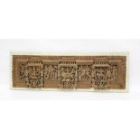 Indian-style relief carved panel with various figures and beasts Condition ReportThe dimensions