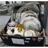 Quantity of assorted mid 20th century plates and other items (1 box)