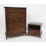 Stag Minstrel chest of seven assorted drawers and matching bedside table (2)